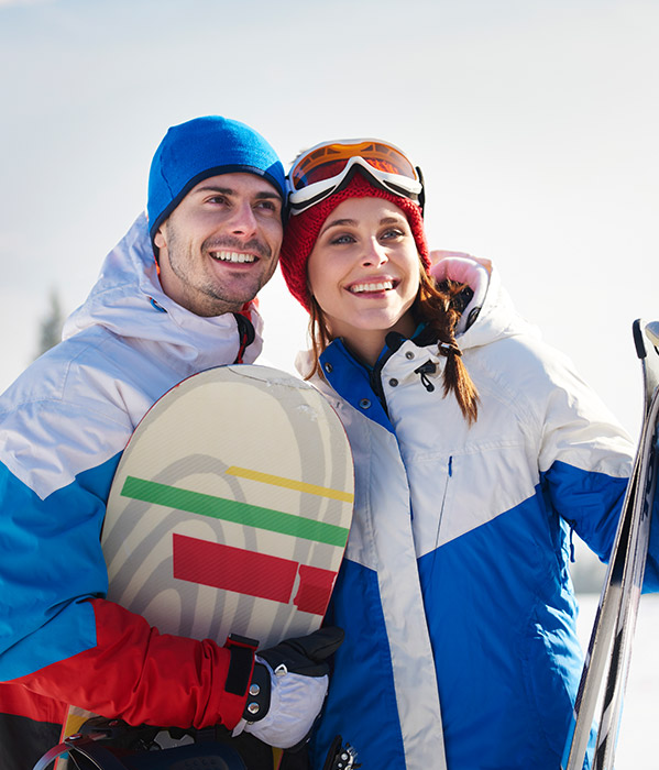 dwoje narciarzy - uszkodzenie więzadła krzyżowego przedniego